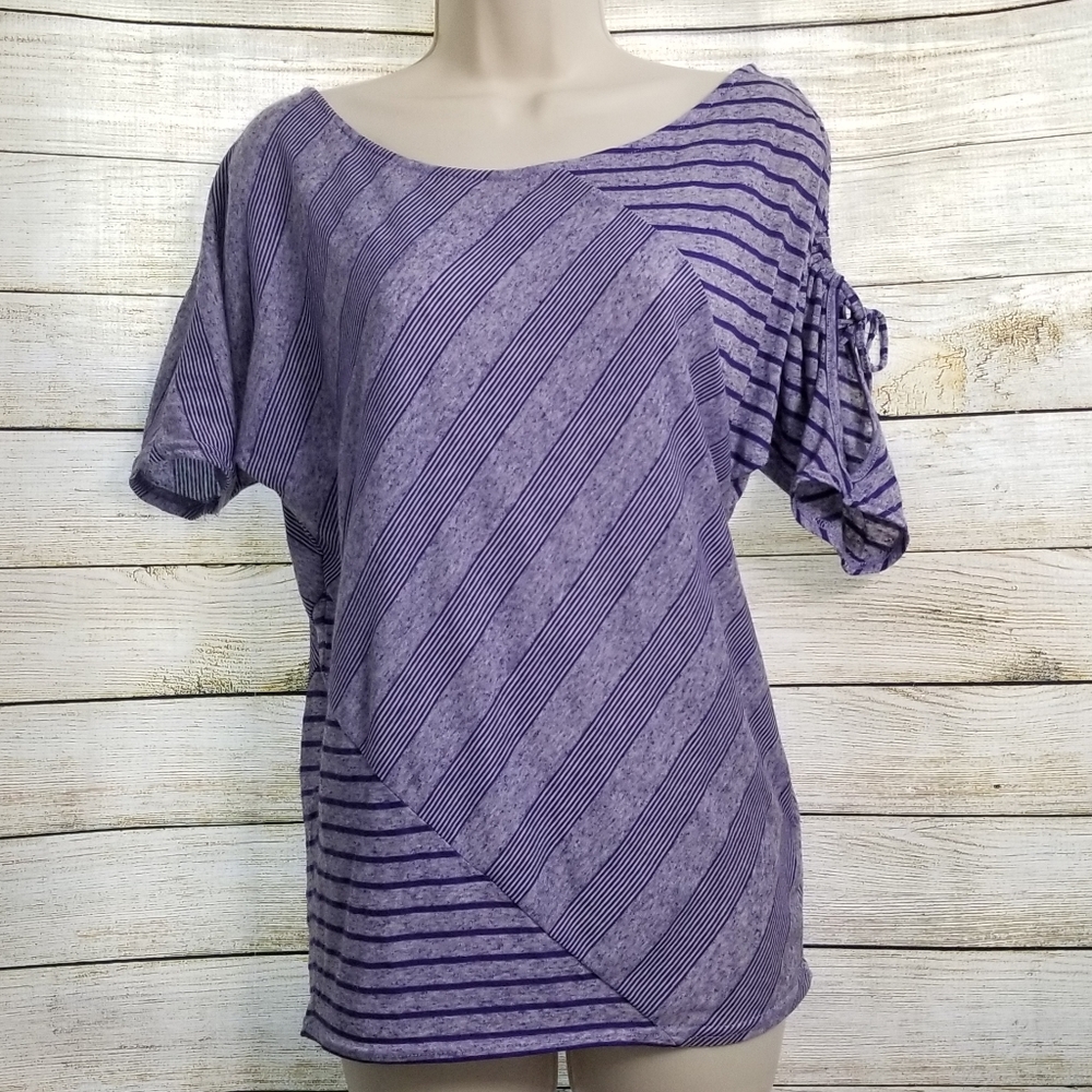 💄ARIZONA Striped Open Shoulder Blouse S